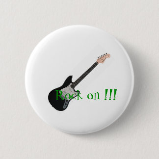 Rock on pinback button