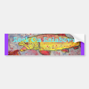 rock on rainbows bumper sticker