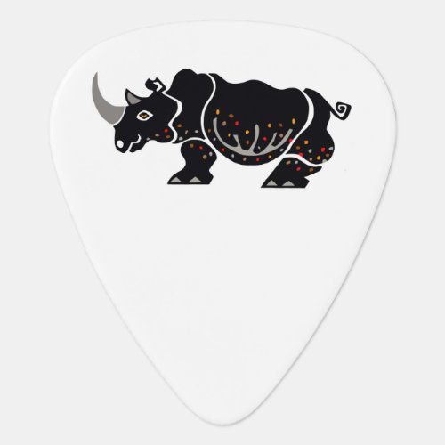 Rock on RHINOCEROS _ Endangered animal _ Guitar Pick