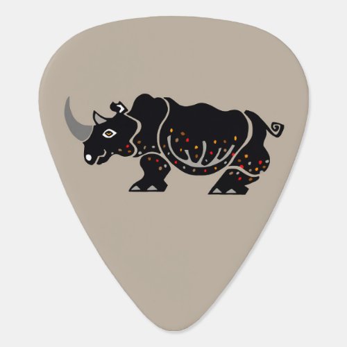 Rock on Rhinoceros _ Endangered animal_ Guitar Pick