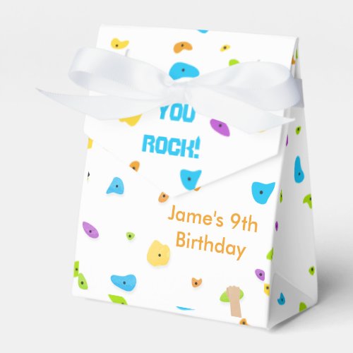 Rock on Rock Climbing Birthday Party Favor Boxes