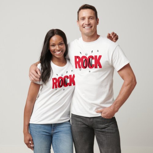 ROCK ON  ROCK MUSIC  HARD ROCK  SKULL  BAND T_Shirt
