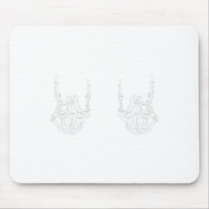 Rock On Rock Star Skeleton Hands Rocker Fun Hallow Mouse Pad