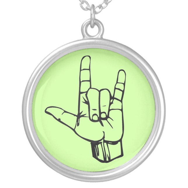 Rock On! Silver Plated Necklace (Front)