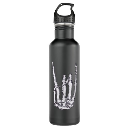 Rock On Skeleton Hand  Stainless Steel Water Bottle