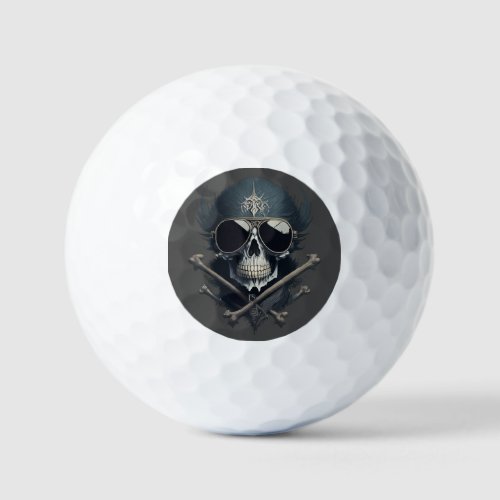 Rock On Skull Tee Golf Balls