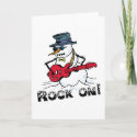 Rock On Snowman Cards card