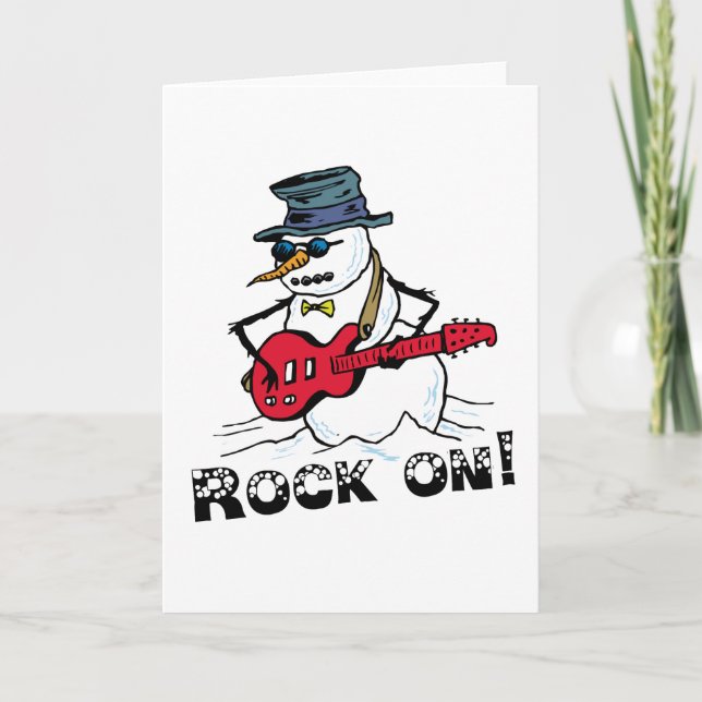 Rock On Snowman Cards (Front)