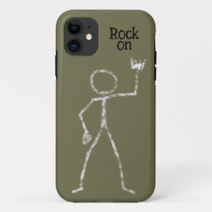 Rock On Stickman phone case band music chalk 