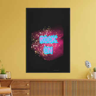 rock on version 1. canvas print