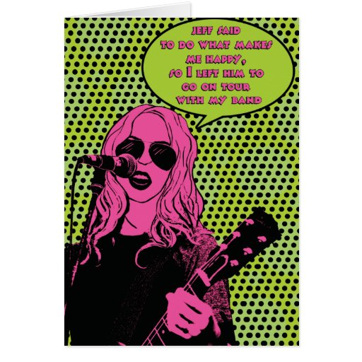 Rock On With Your Bad Self! Card | Zazzle