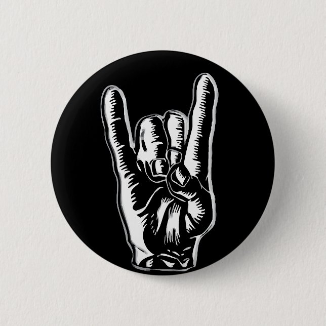 Rock Out! Pinback Button (Front)