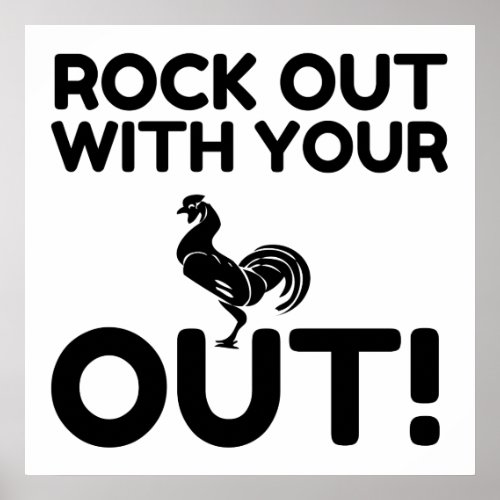 Rock Out Rooster Poster