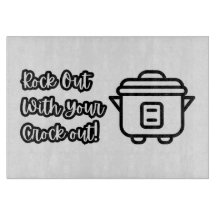 Rock Out With Your Crock Out Glass Cutting Board