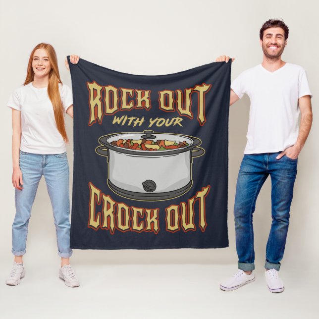 Rock Out with Your Crock Out Novelty Fleece Blanket (In Situ)