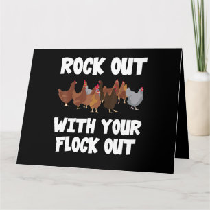 Rock Out With Your Flock Out Funny Chicken 210 Card