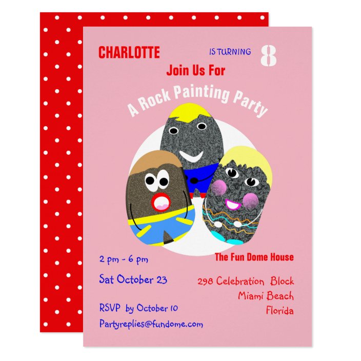 Rock Painting Community Personalized Hashtag Invitation Zazzle