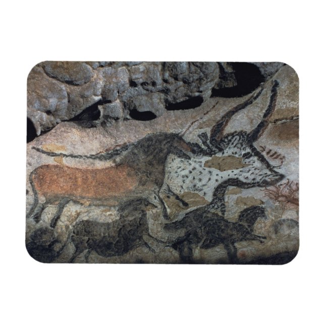Rock painting of a bull and horses, c.17000 BC (ca Magnet (Horizontal)