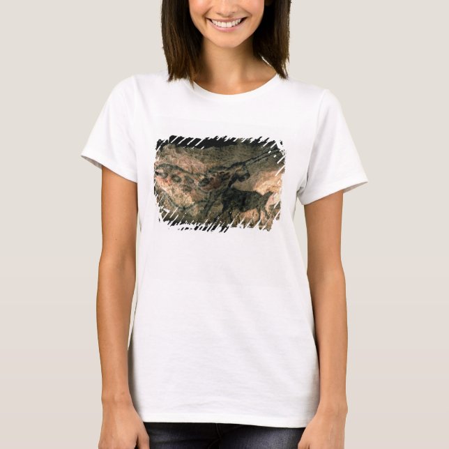 Rock painting of a horned animal, c.17000 BC (cave T-Shirt (Front)
