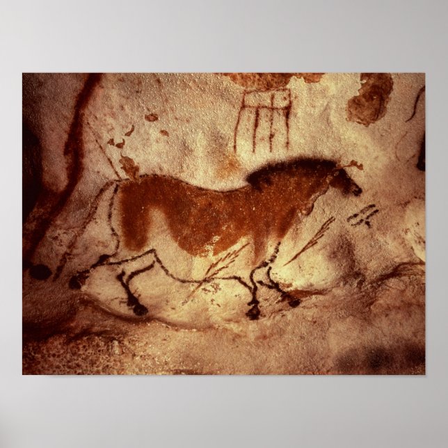 Rock painting of a horse, c.17000 BC Poster (Front)
