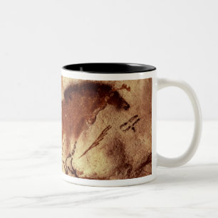 Rock painting of a horse, c.17000 BC Two-Tone Coffee Mug