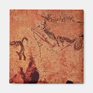 Rock painting of a hunting scene, c.17000 BC Magnet