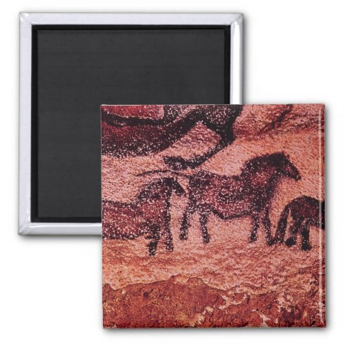 Rock painting of tarpans  c17000 BC Magnet