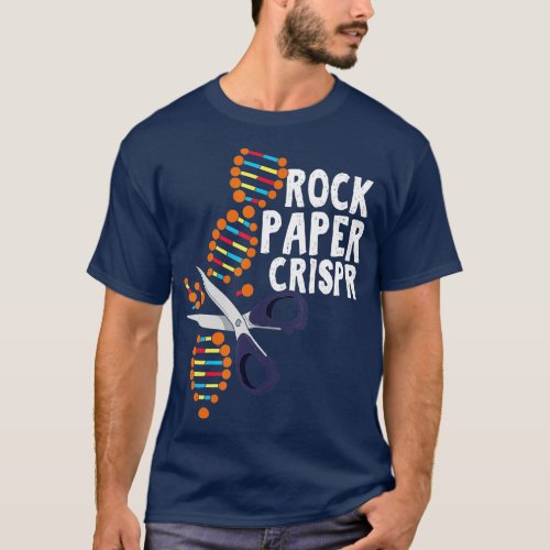 Rock Paper Crispr DNA Biologist Genetic Engineerin T_Shirt