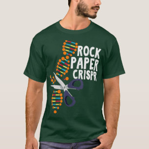 Rock Paper Crispr DNA Biologist Genetic Science T-Shirt