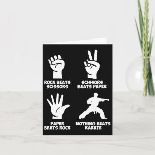 Rock Paper Nothing Beats Karate  Card