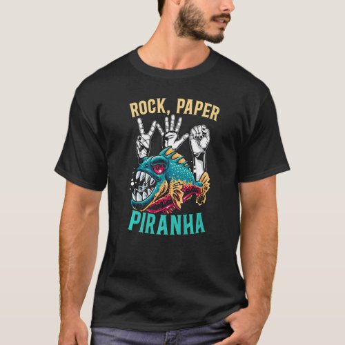 Rock Paper Piranha Whisperer Fish Aquarist Fishkee T_Shirt