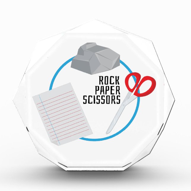 Rock Paper Scissors Acrylic Award (Front)