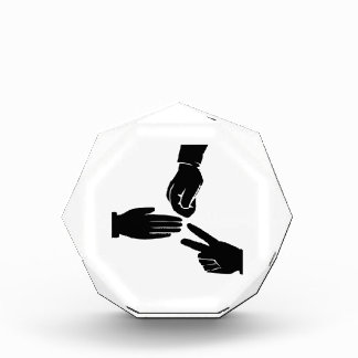Rock Paper Scissors Acrylic Award