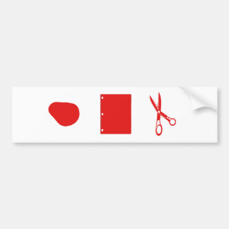 rock paper scissors bumper sticker