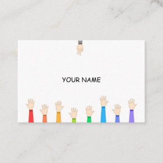 Rock-paper-scissors.  business card