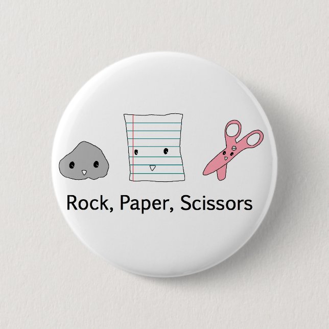 Rock, Paper, Scissors Button (Front)