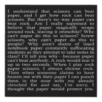 Rock, paper, scissors canvas print