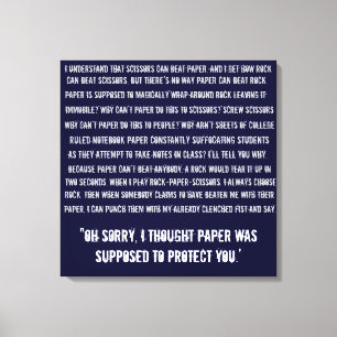 Rock Paper Scissors Canvas Print