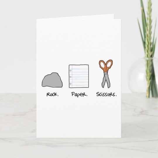 rock, paper, scissors card