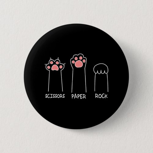 Rock Paper Scissors CAT Hand Game Cute Paw Funny Button