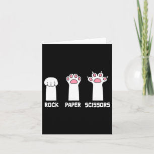 Rock Paper Scissors Cat Paws Game Cute Paw Funny C Card