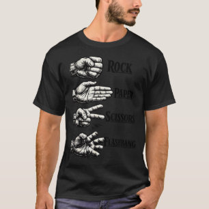 Rock paper scissors flashbang funny gamer meme gif T-Shirt