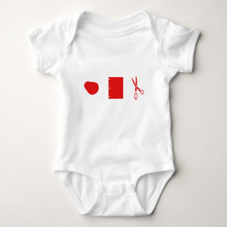 rock paper scissors for baby baby bodysuit
