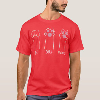 Rock Paper Scissors Funny Cat Paws vintage T-Shirt
