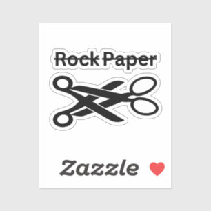 Rock Paper Scissors Funny Lesbian Theme Sticker