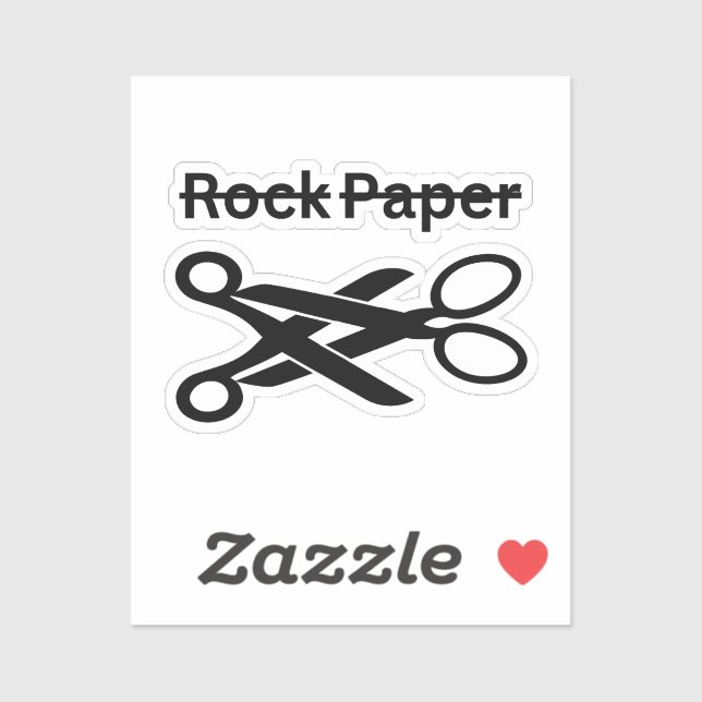 Rock Paper Scissors Funny Lesbian Theme Sticker (Sheet)