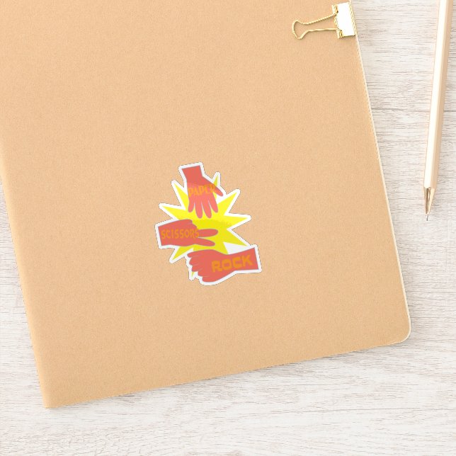 Rock Paper Scissors Game Sticker (Notebook)
