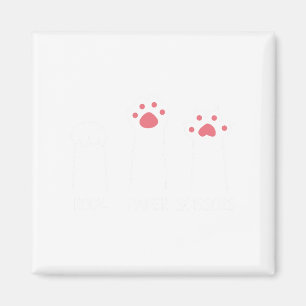 Rock Paper Scissors Hand Game Meme Animal Paw Cat  Magnet