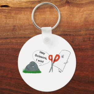 Rock, Paper, Scissors Keychain