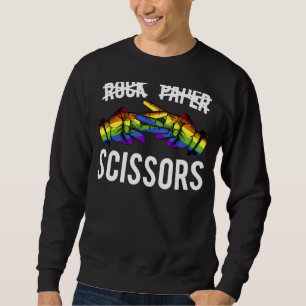 Rock Paper Scissors Lesbian Couple Pride Lgbt Sup Sweatshirt
